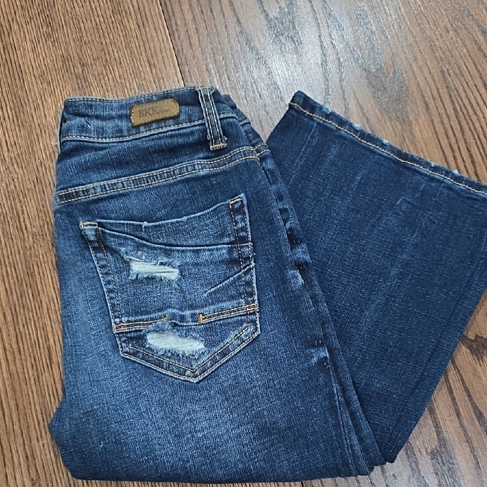 BKE Women's Dark Blue Straight Leg Jeans